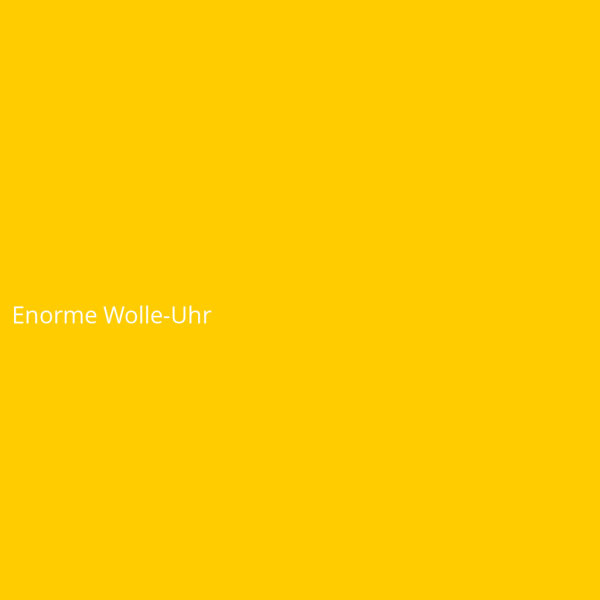 Enorme Wolle-Uhr